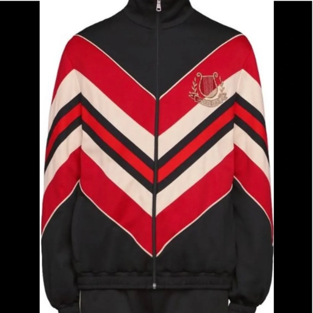 Gucci Chevron Red Stripe Track Jacket with Lyre Sz M - Picture 3 of 11